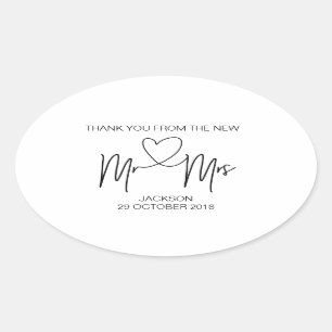 Vielen Dank, Gastgeschenk Hochzeit Sticker