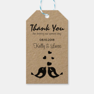 Vielen Dank Gastgeschenk Hochzeit Tag mit Liebesvö Geschenkanhänger