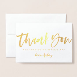 Vielen Dank Geburtstag echte Folie Fotokarte Folienkarte