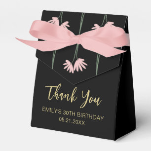 Vielen Dank Geburtstag Elegante Pink Floral Gefall Geschenkschachtel