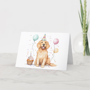 Vielen Dank, Geburtstag Golden Retriever Dog Dankeskarte