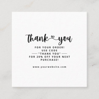 Vielen Dank Geschäftskarten Vielen Dank Beilagen K Quadratische Visitenkarte