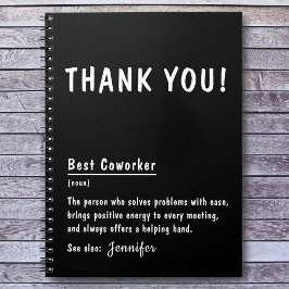 Vielen Dank Geschenk Best Coworker Personalisiert  Notizblock