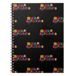 Vielen Dank, Geschenk schwarz farbig viel geschätz Notizblock