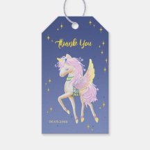 Vielen Dank Geschenkmarke mit niedlichem Einhorn