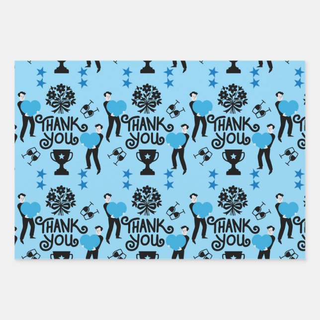 Vielen Dank Geschenkpapier Set (Vorderseite)