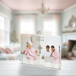 Vielen Dank Godeltern Geschenk Cross Double Fotoblock