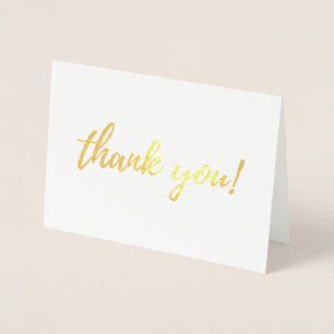 Vielen Dank Gold Foil in Script Schriftart Folienkarte
