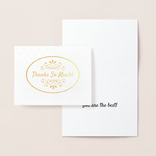 Vielen Dank Gold Foil Note Card Folienkarte (Anzeige)
