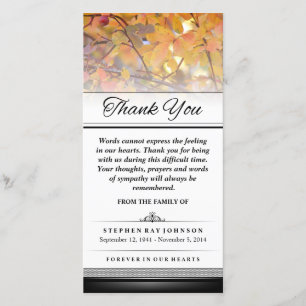 Vielen Dank Gold Herbst Blätter Worte können nicht Dankeskarte