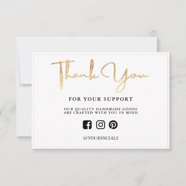 Vielen Dank Gold Light Custom Media Insert (Vorderseite)