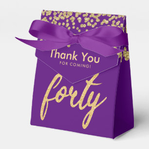 Vielen Dank Gold Lila Geburtstagsparty Geschenkschachtel