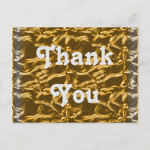 Vielen Dank Gold Silver Metallic Dankbarkeit Postkarte