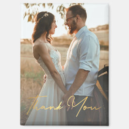 Vielen Dank, Golden handwriting Hochzeit Foto Magnet