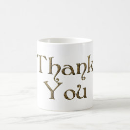 Vielen Dank Golden Typografy Text Elegant Tasse