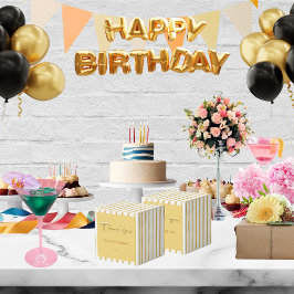 Vielen Dank goldener Text und Streifen 50. Geburts Geschenkschachtel