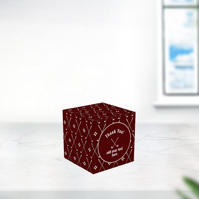 Vielen Dank Golf Club Muster Wine Color Geschenkschachtel (Von Creator hochgeladen)