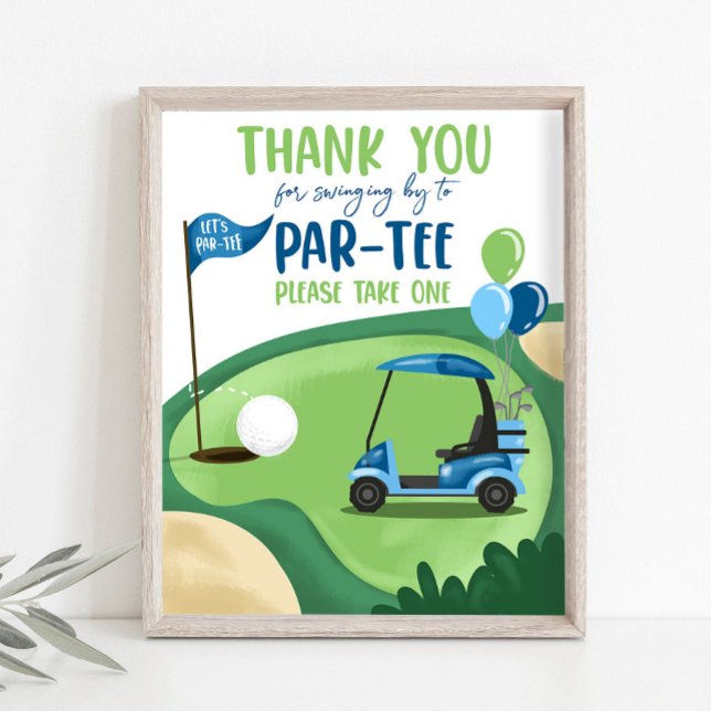 Vielen Dank Golf Par-T-Shirt Boy Birthday Sign Poster (Von Creator hochgeladen)