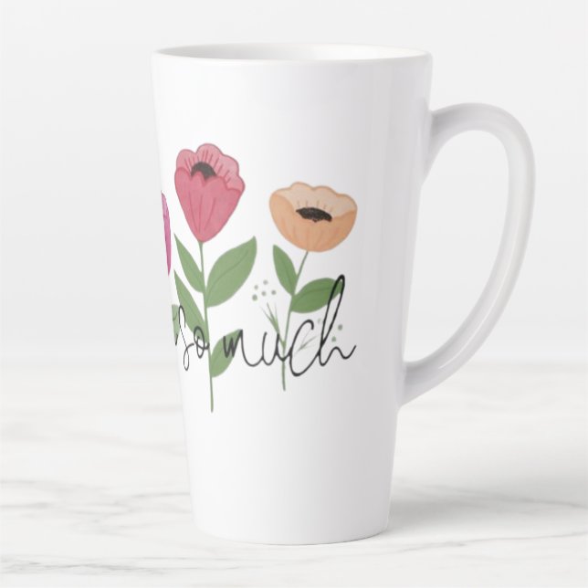 Vielen Dank Grateful Blooms Mit Dank A No Milchtasse (Rechts)