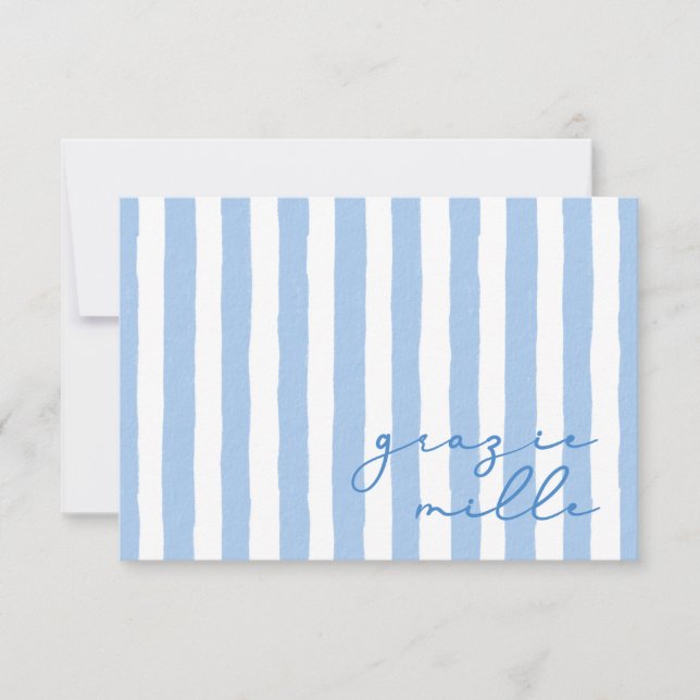 Vielen Dank, Grazie Mille Italienische Note Card Mitteilungskarte (Vorderseite)