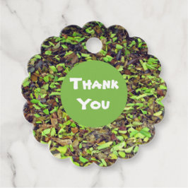 Vielen Dank, Green Brown Blätter Wertschätzung Geschenkanhänger