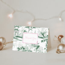 Vielen Dank Green Chinoiserie Faltkarte
