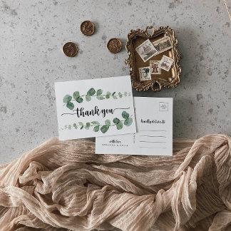 Vielen Dank Green Delight Eucalyptus Postcard Postkarte