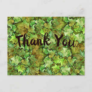 Vielen Dank Green English Ivy Nature Postkarte