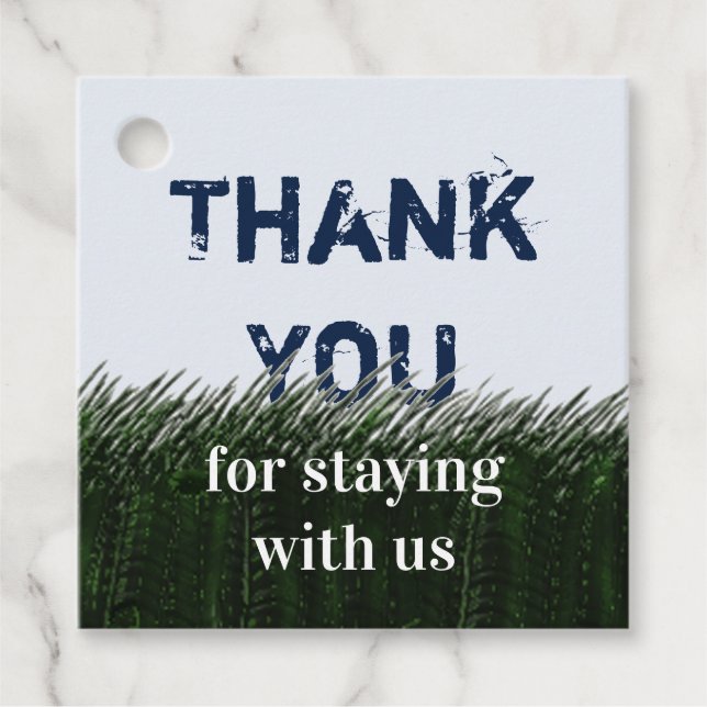 Vielen Dank, Green Grass und Sky Guest Apprecive Geschenkanhänger (Vorderseite)