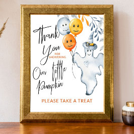 Vielen Dank Halloween Baby Shower Fevor Poster