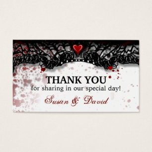 Vielen Dank Halloween Blood Spritzer Wedding Card