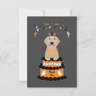 Vielen Dank Halloween Golden Retriever Spooky Ghos Dankeskarte