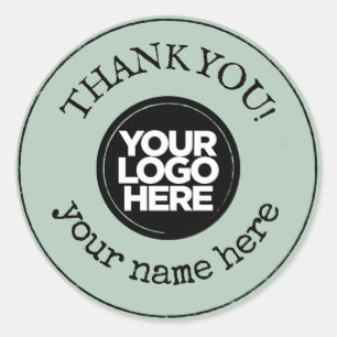 Vielen Dank Handmade Minimalistisch Business Logo Runder Aufkleber