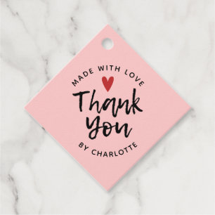 Vielen Dank, Handmade mit Liebe Gefallen Tags Geschenkanhänger