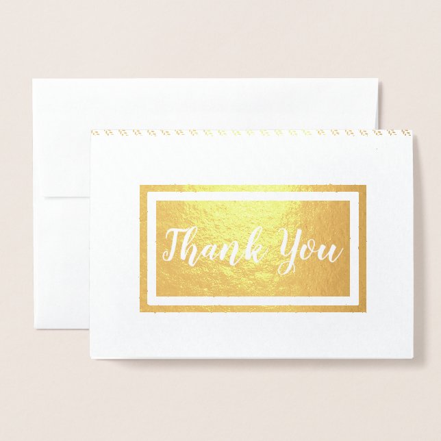 Vielen Dank ・ Handwerkskunst Sticken Streifen Folienkarte (Vorderseite mit Umschlag)