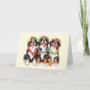Vielen Dank Hawaiian Bernese Mountain Hunde Dankeskarte