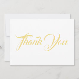Vielen Dank, hellgoldfarbene, elegante Skriptkarte