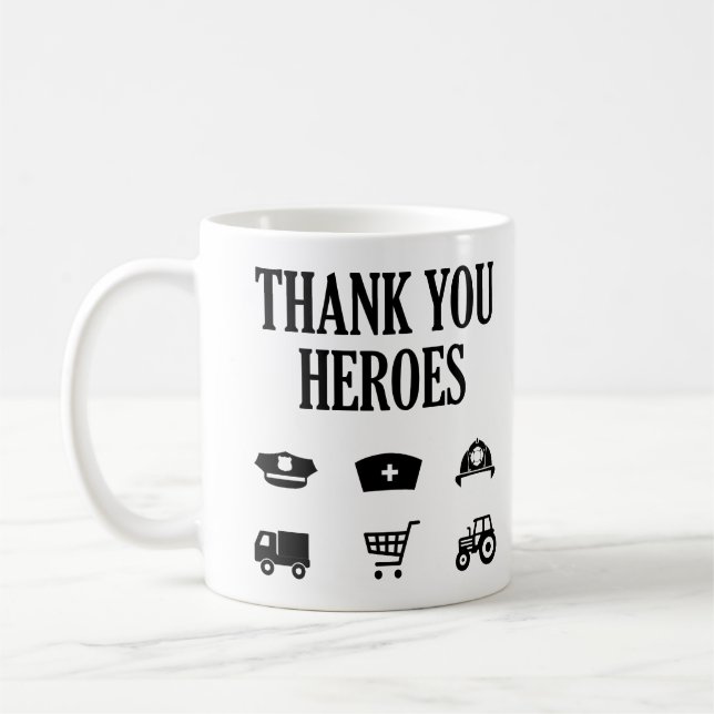 Vielen Dank Heroes | First Responder Kaffeetasse (Links)