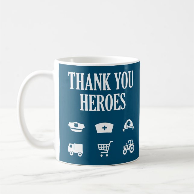 Vielen Dank Heroes | First Responder Kaffeetasse (Links)