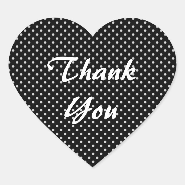 Vielen Dank Herz-Aufkleber (Vorderseite)