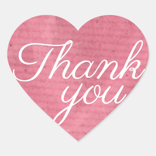 Vielen Dank Herz-Aufkleber (Vorderseite)