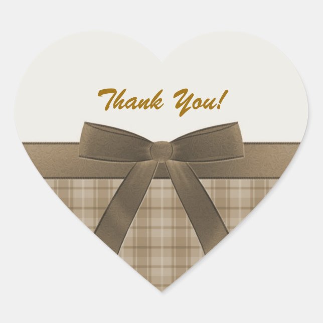 Vielen Dank Herzprägung Herz-Aufkleber (Vorderseite)