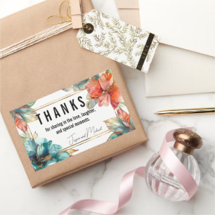 Vielen Dank, Hibiskus Serenade Paradise Rechteckiger Aufkleber