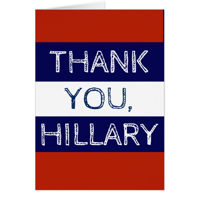 Vielen Dank, Hillary Red White und Blue (Vorne)
