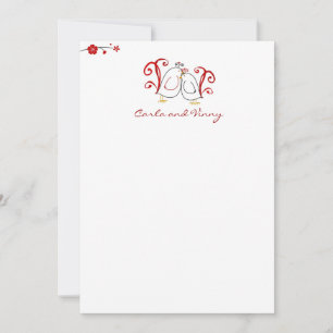 Vielen Dank Hinweis Karten lieben Vögel & Blüten