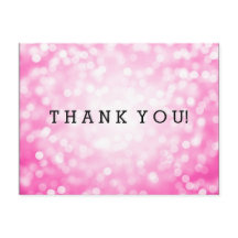 Vielen Dank Hinweis Rosa Glitzer Lights