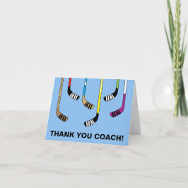 Vielen Dank Hockey Coach Colorful Hockey Sticks Dankeskarte
