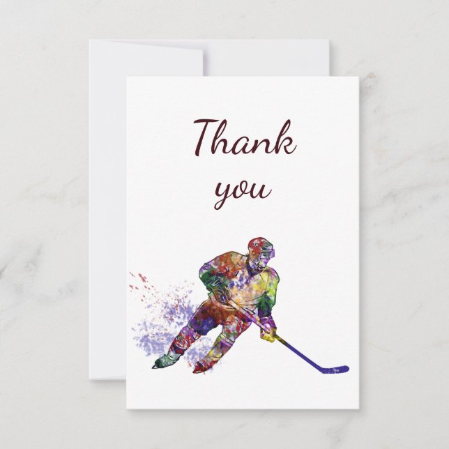 Vielen Dank Hockey Sport Dankeskarte (Vorderseite)