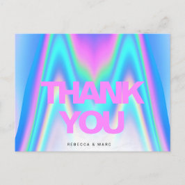 Vielen Dank, Holographic Iridescent Y2K Postkarte