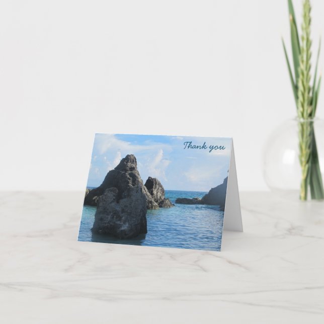 Vielen Dank - Horseshoe Beach Bermuda Dankeskarte (Vorderseite)